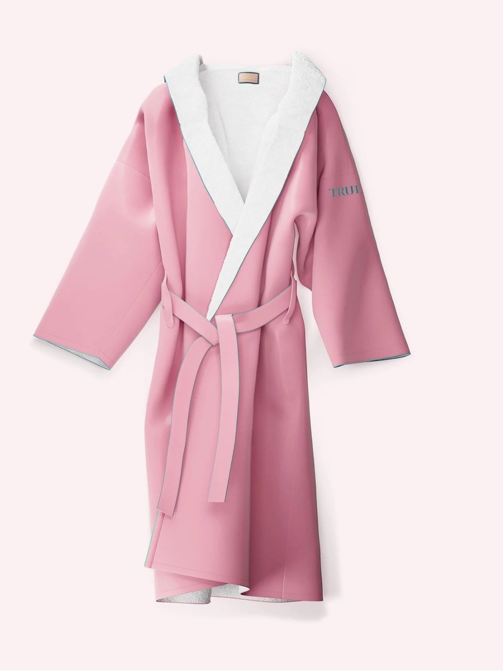 NWT Truly Pink Hooded Terry-Lined Bath Robe